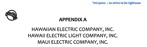 Appendix A applies to HECO