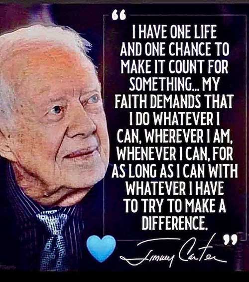 President Jimmy Carter Represents the BEST in America