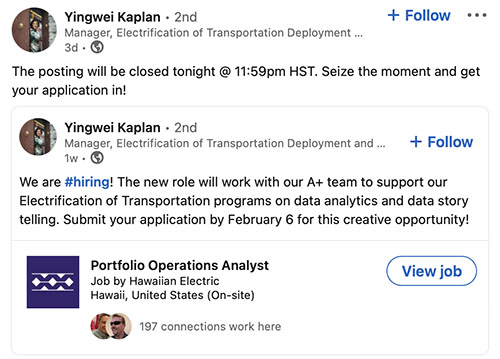 Yingwei Kaplan URGES Interested Candidates to Apply. Scott Did