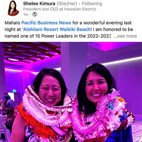 Rookie CEO Shelee Kimura Gets Privileged Award