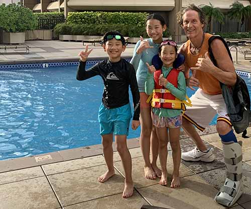 Teaching Korean Keiki to Swim