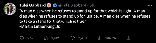 Tulsi Gabbard Quotes Martin Luther King, Jr